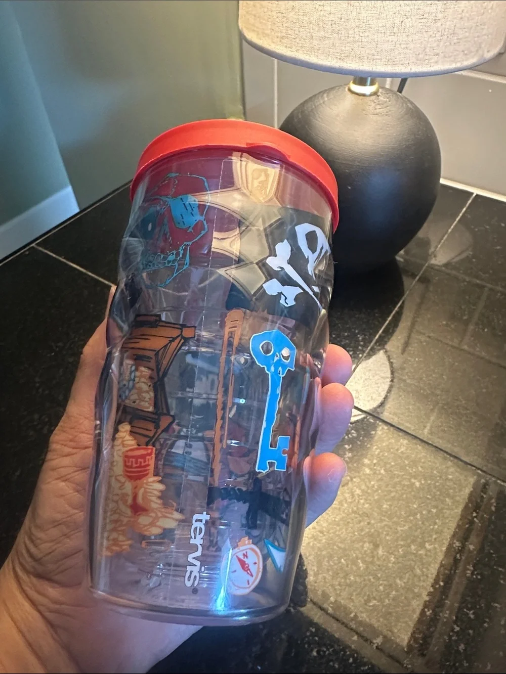 Kids tervis Red-Lid Pirate Graphic Tumbler